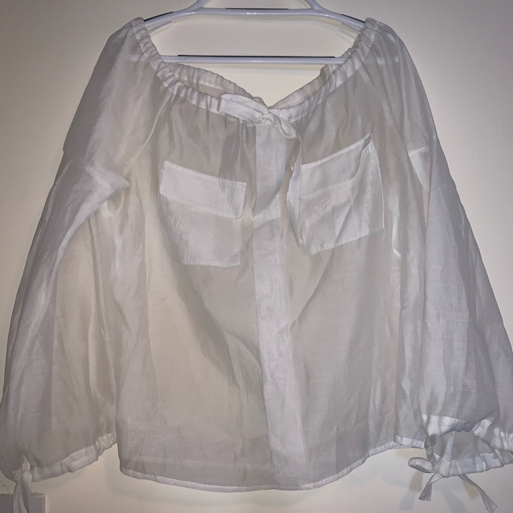 See through off the shoulder top